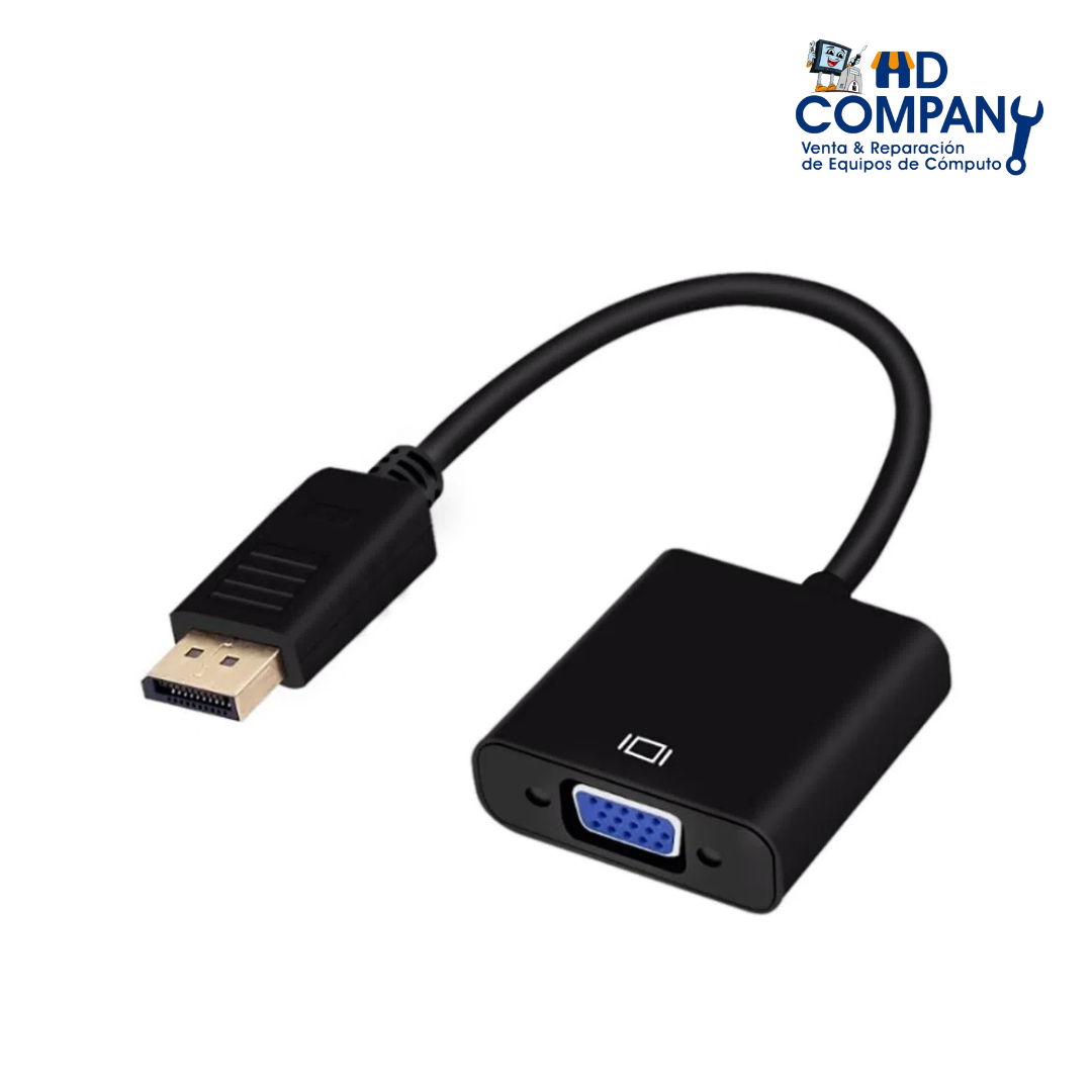 Adaptador Displayport DP a VGA | caja negra