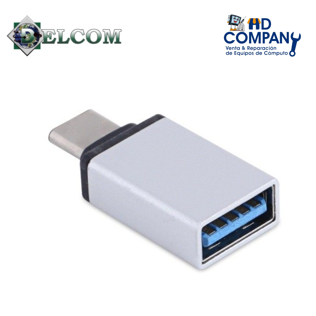 Adaptador OTG C a USB hembra NEGRO 10AMP