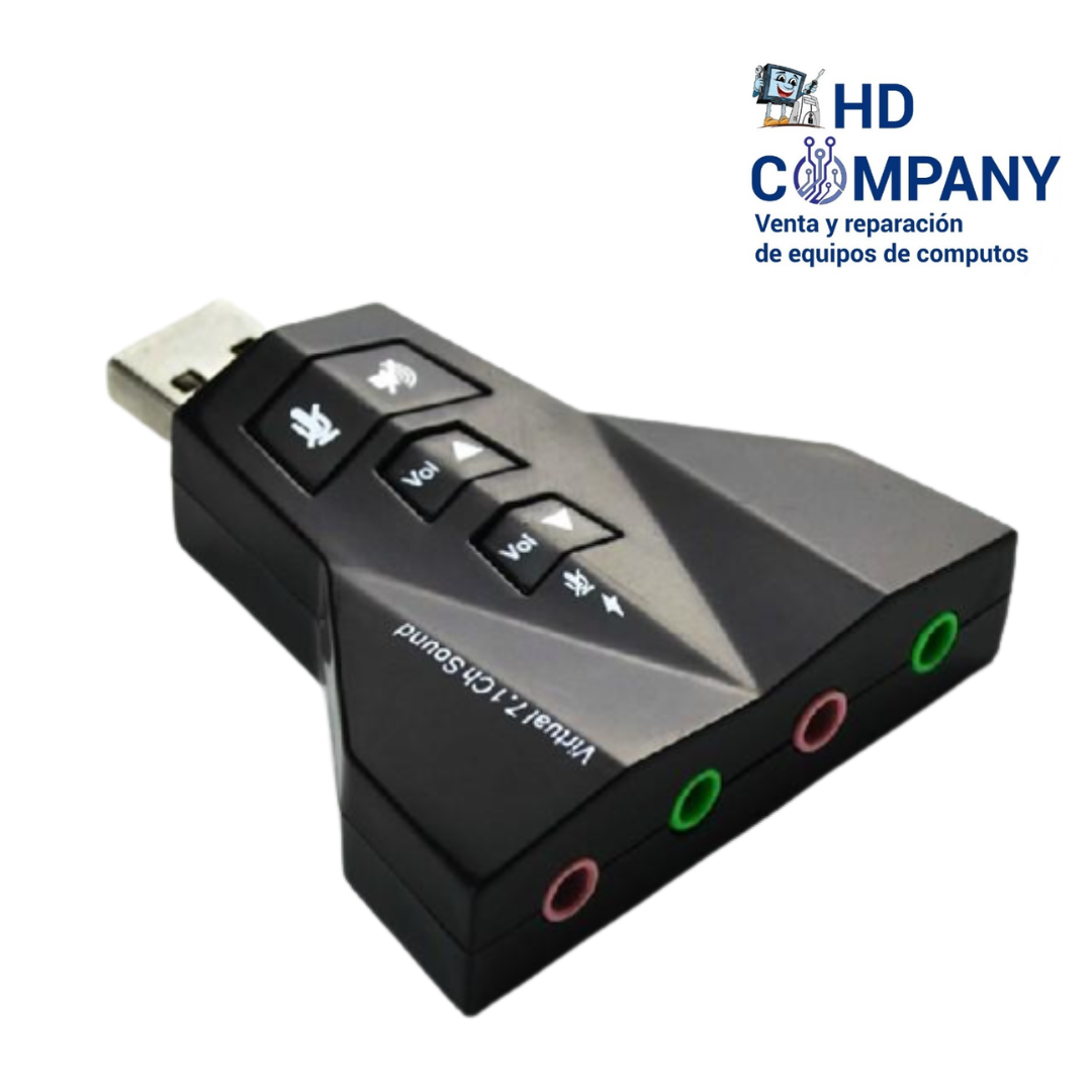 Adaptador USB de AUDIO 7.1 de 4 salidas
