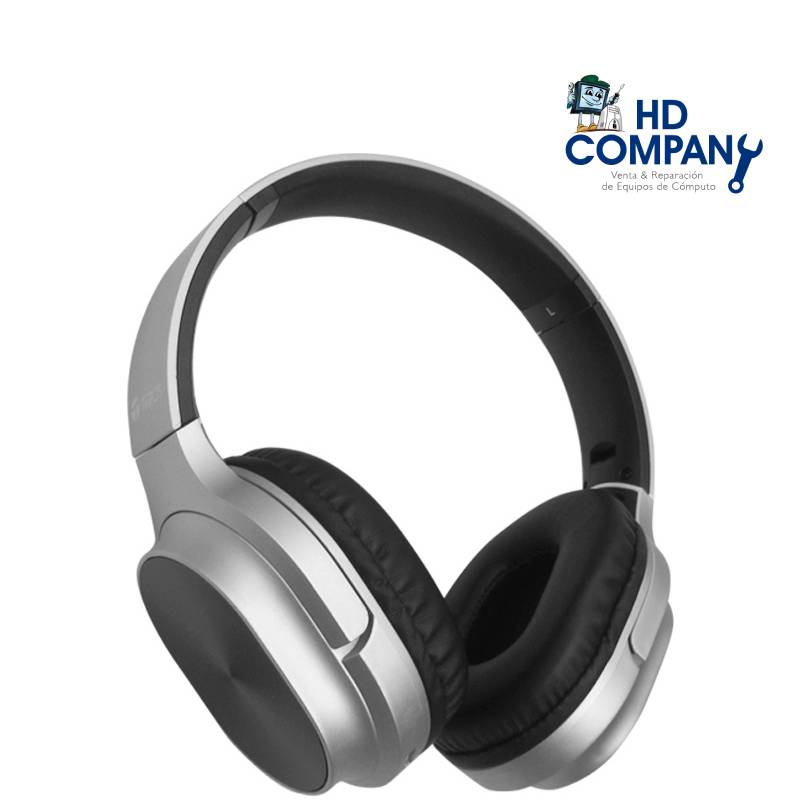 Audifono inalambrico negro/plomo TEROS TE-8080, Bluetooth, 3.5mm, Silver