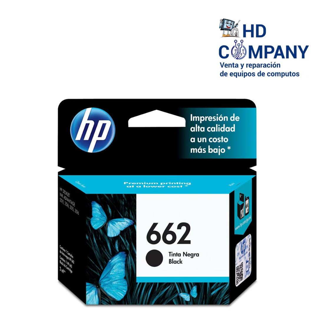 Cartucho HP 662 negro