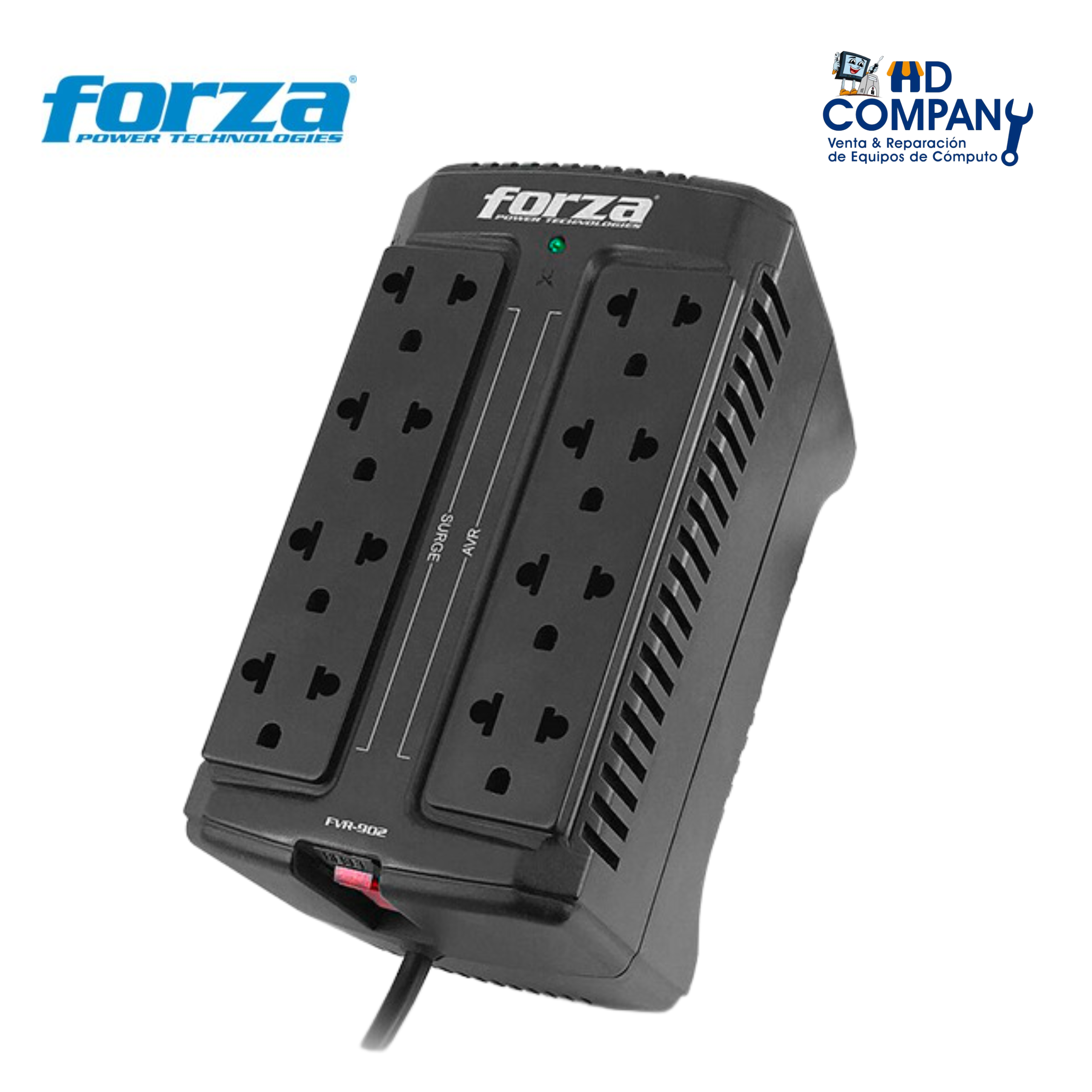 Estabilizador FORZA FVR-902 8 TOMAS 900VA