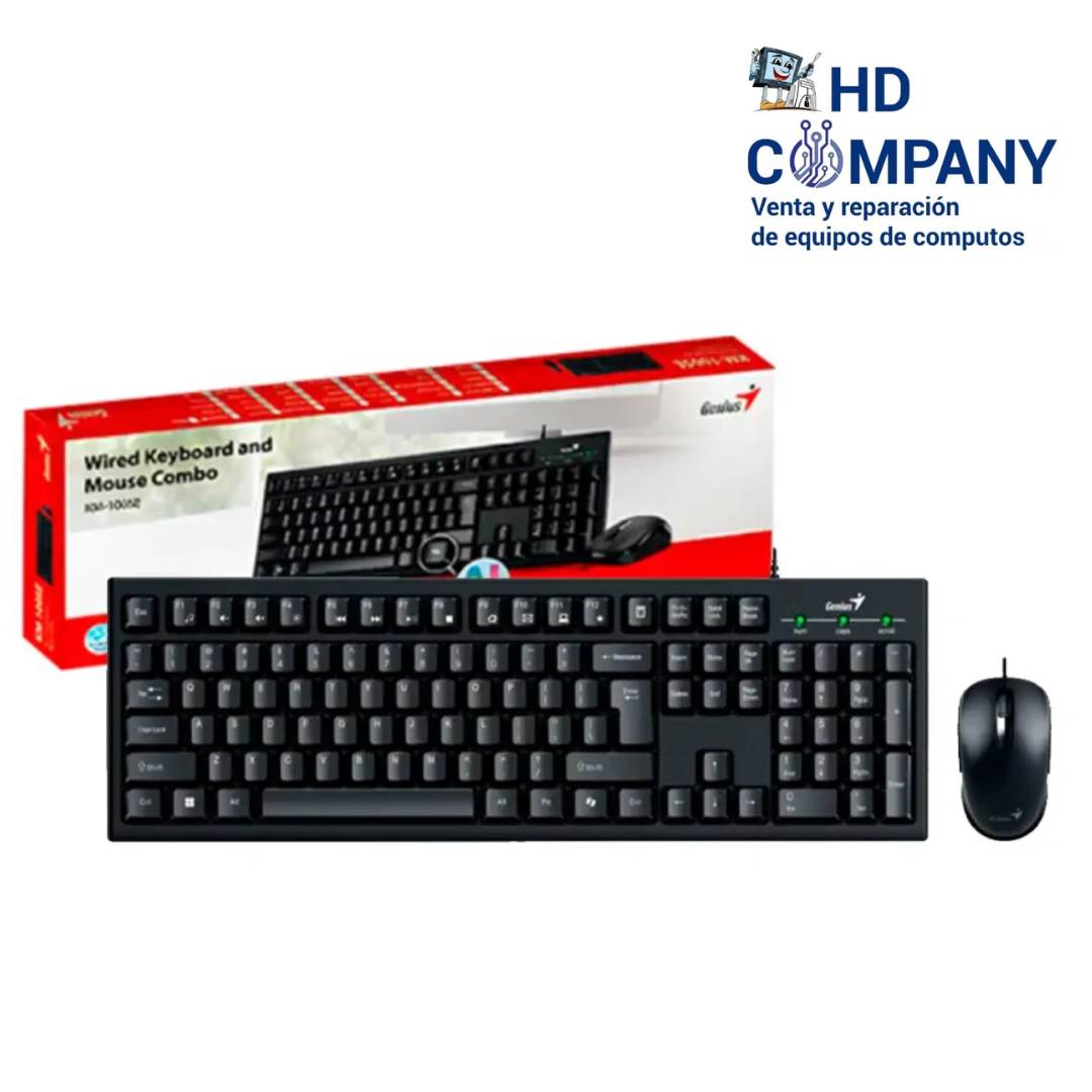 KIT TECLADO GENIUS + MOUSE KM-100SE AI COPILOT USB BLACK