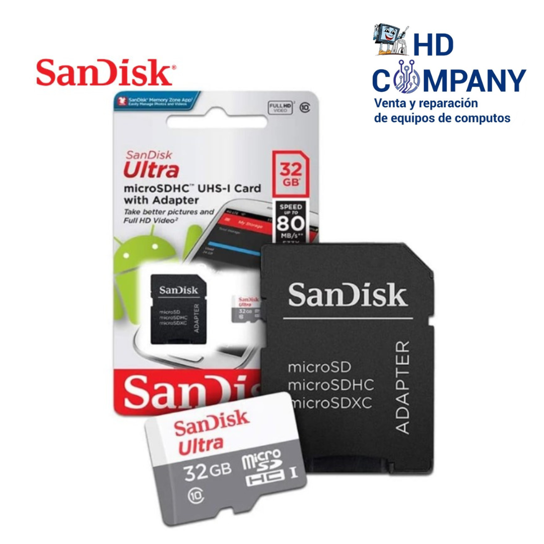 Memoria micro sdhc SANDISK 32GB ultra A1 class 10 UHS-I