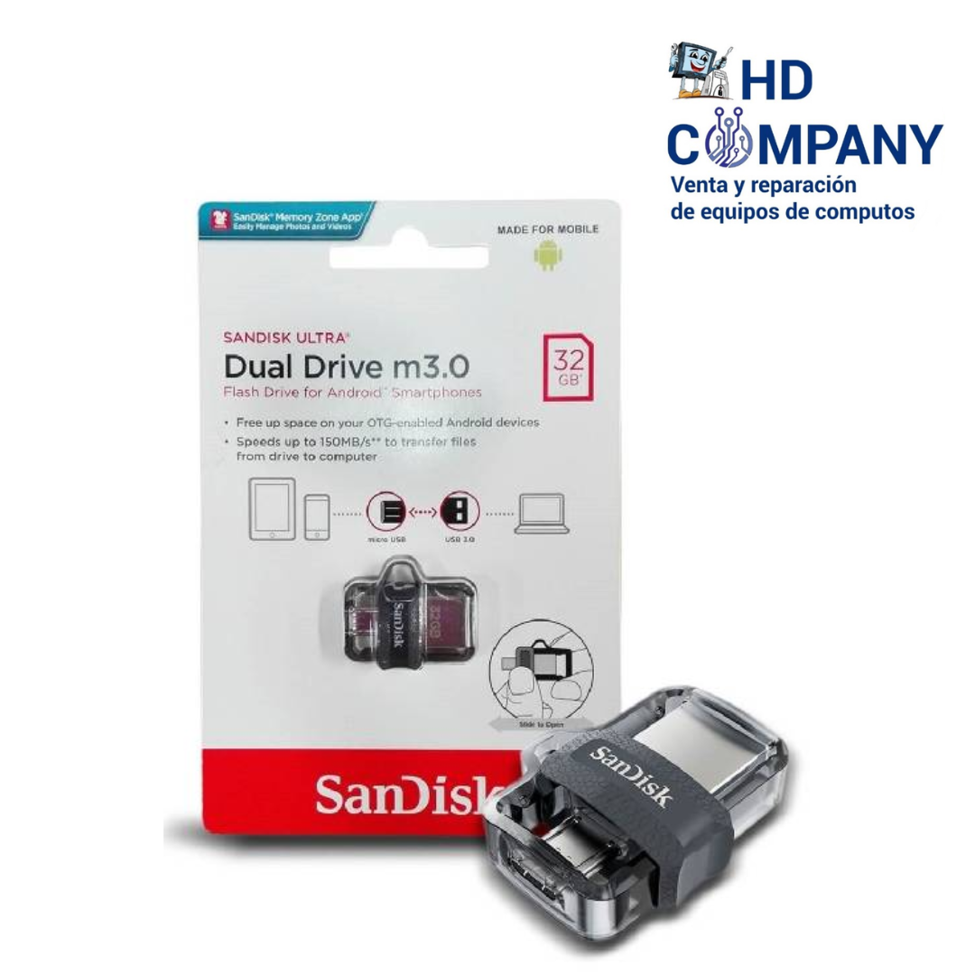 Memoria usb SANDISK OTG 32GB  3.0 (sddd3-032g-g46)