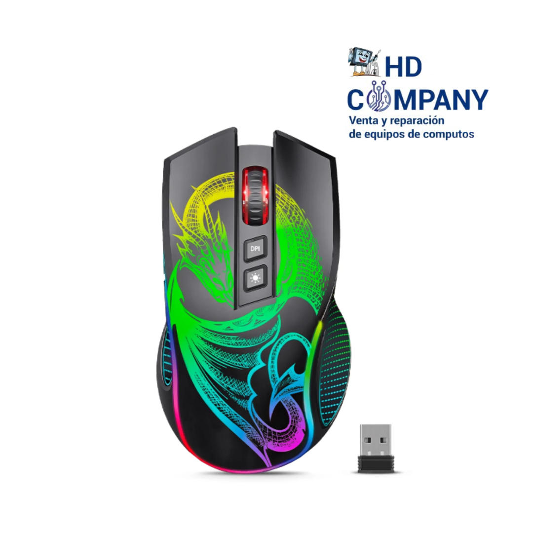 Mouse Gamer DRAGON 3 MIC GM806-3M BT WIFI USB-C RGB 7B 4800DPI