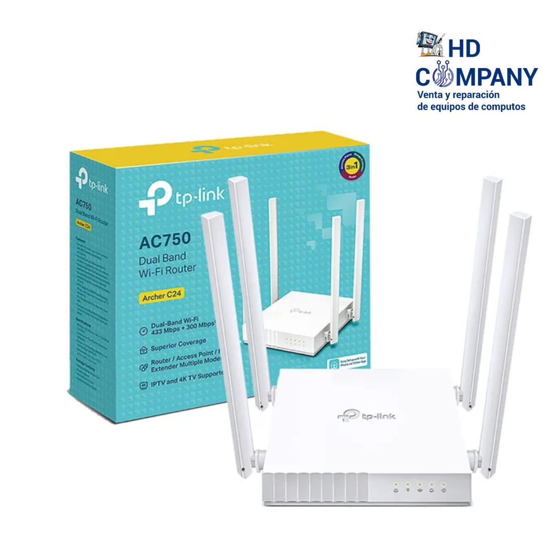 Router TP-LINK ARCHER C24 AC750 WiFi, Dual Band, 2.4/5 GHz