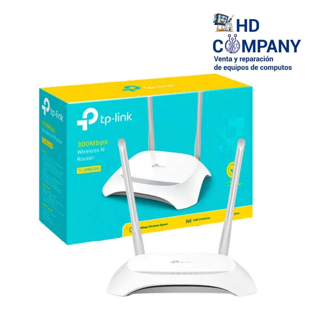 Router inalambrico TP-LINK TL-WR850N, 300 Mbps, 2.4 GHz 2 antenas