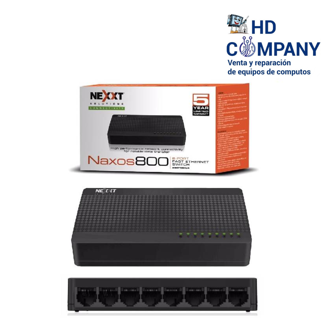 Switch NEXXT Naxos 8 puertos 10/100Mbps (ASIDT084U3)