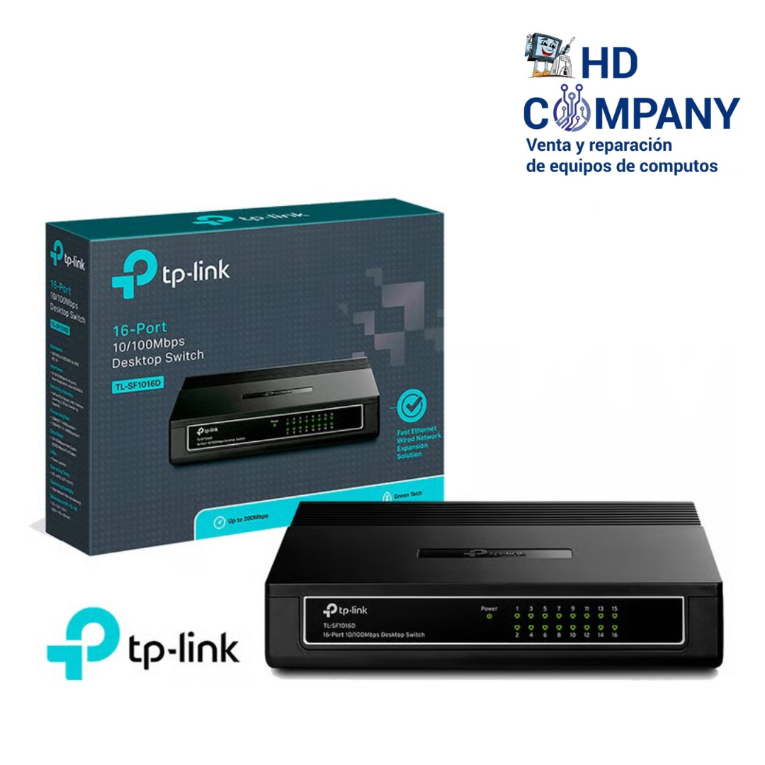 Switch TP-LINK TL-SF1016D 16 puertos a 10/100 Mbps