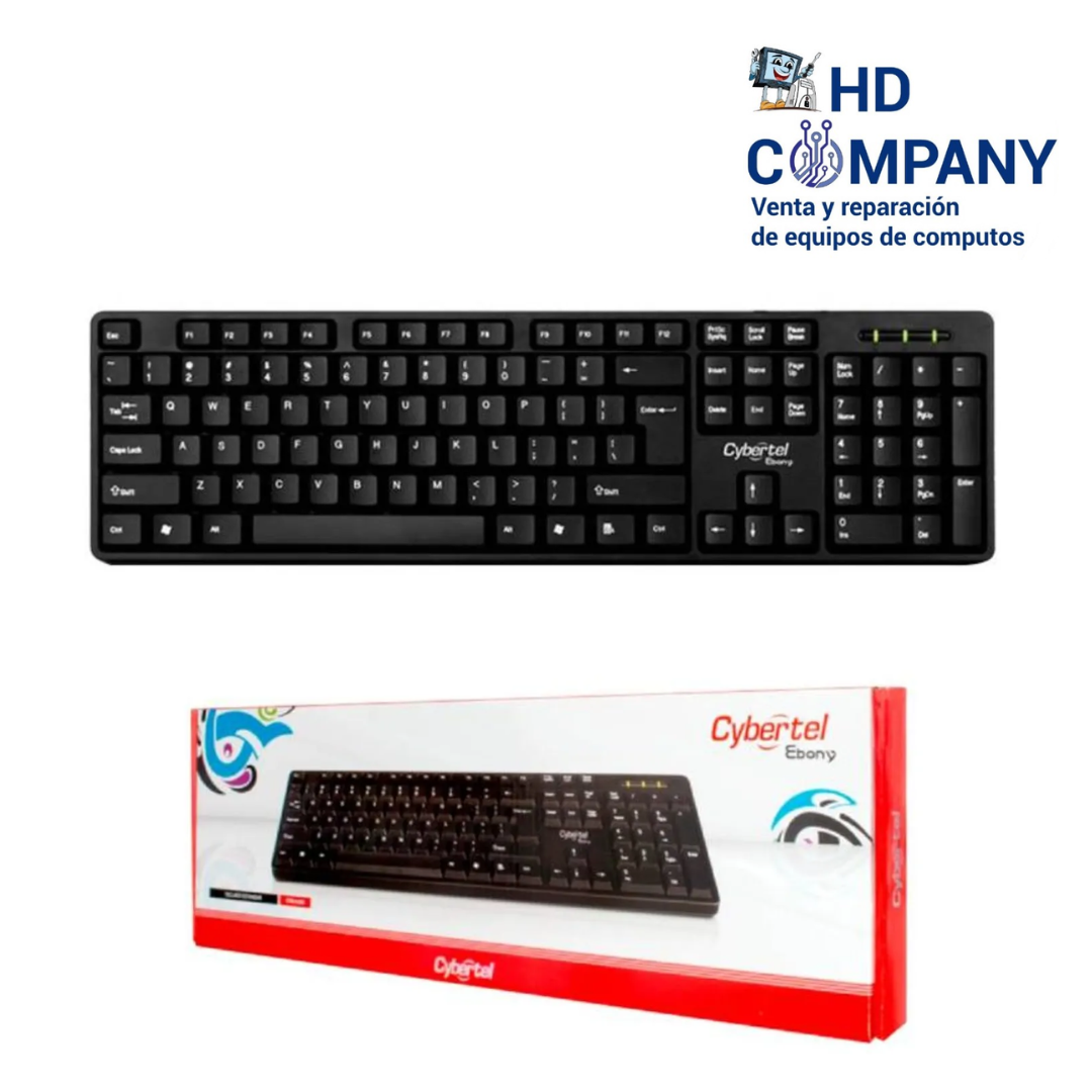 TECLADO ALAMBRICO CYBERTEL ebony CYB K105 BLACK