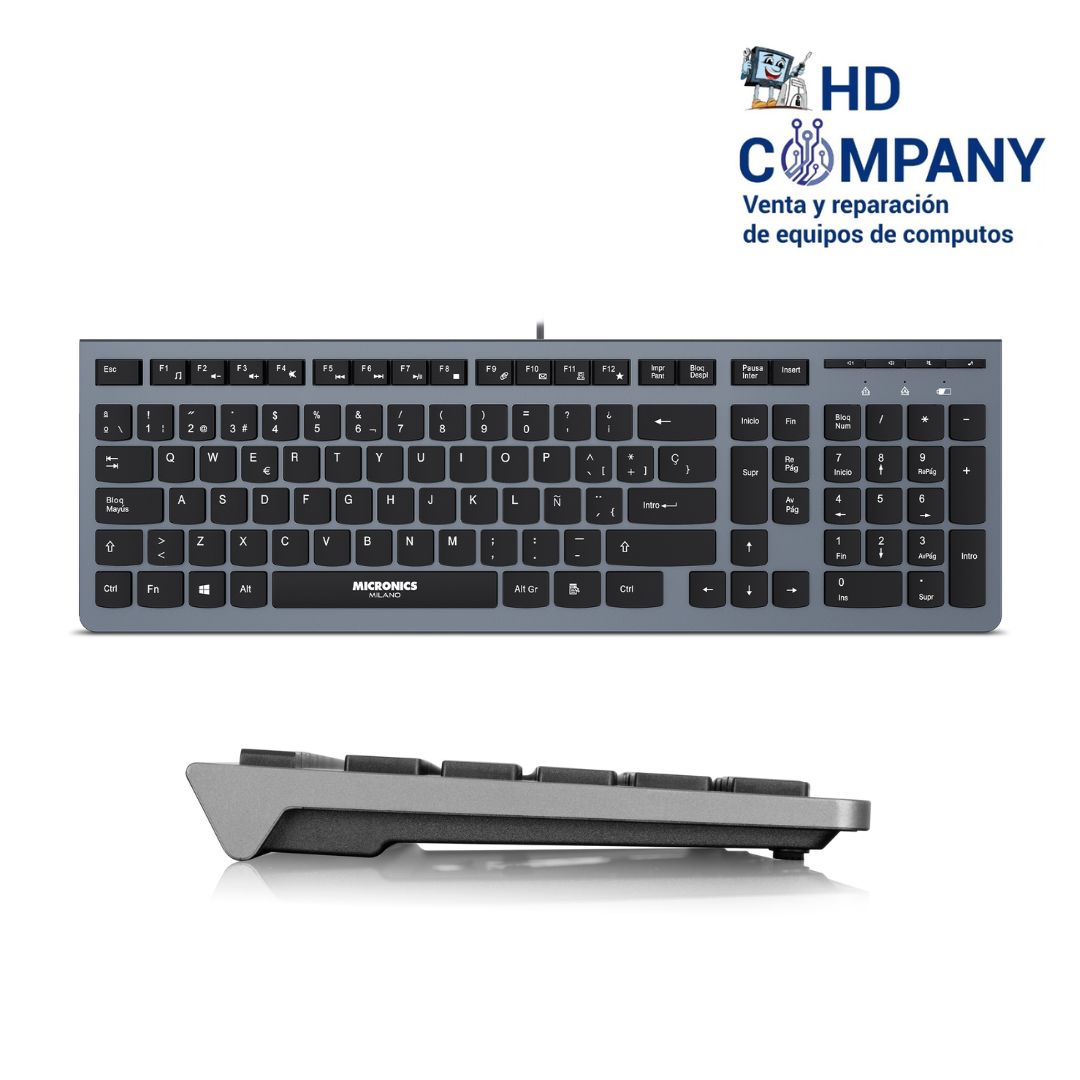 TECLADO ALAMBRICO MICRONICS milano MIC K704X |PLOMO
