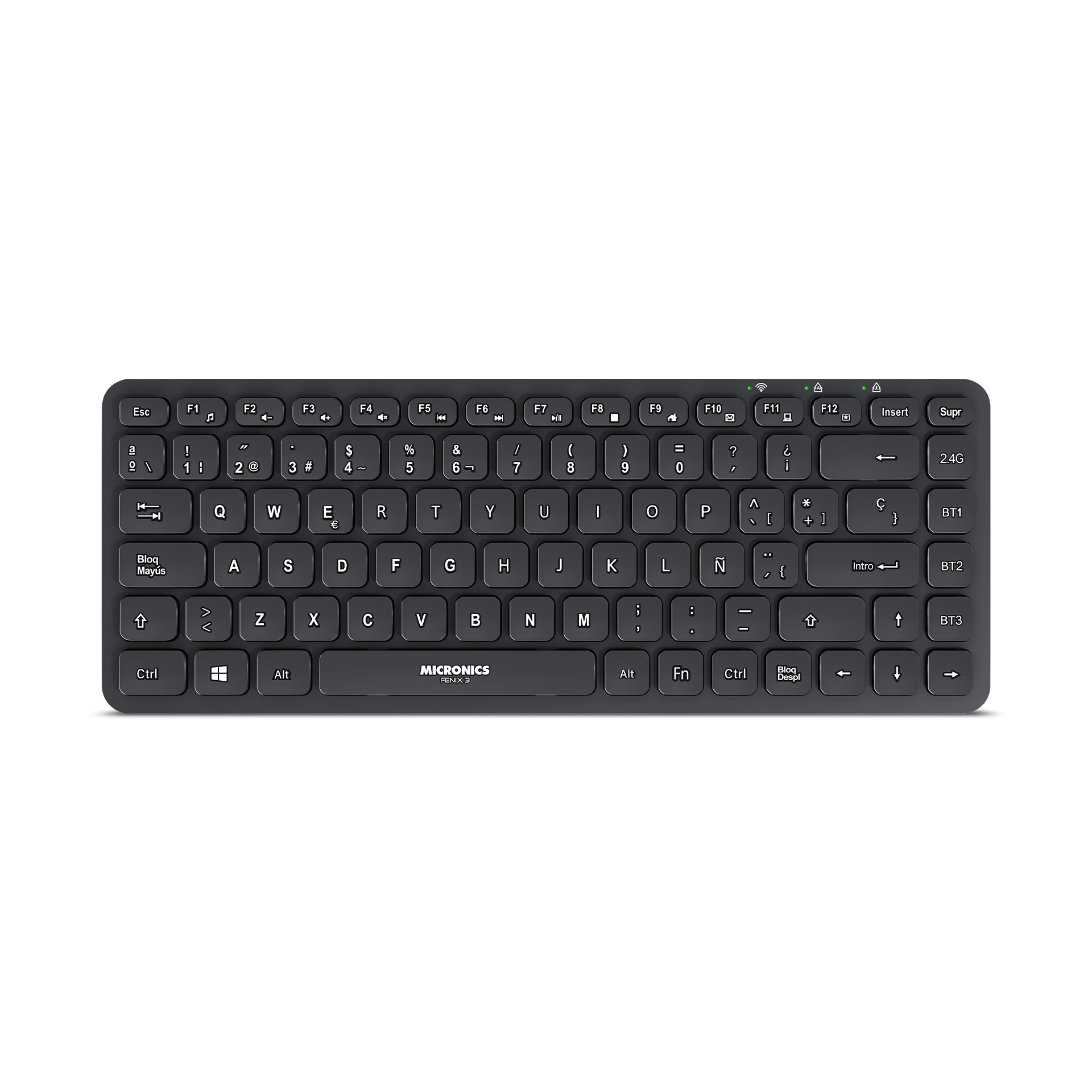 TECLADO BLUETOOTH WIFI Fenix 3 Micronics K603-3m|CON USB, RECARGABLE