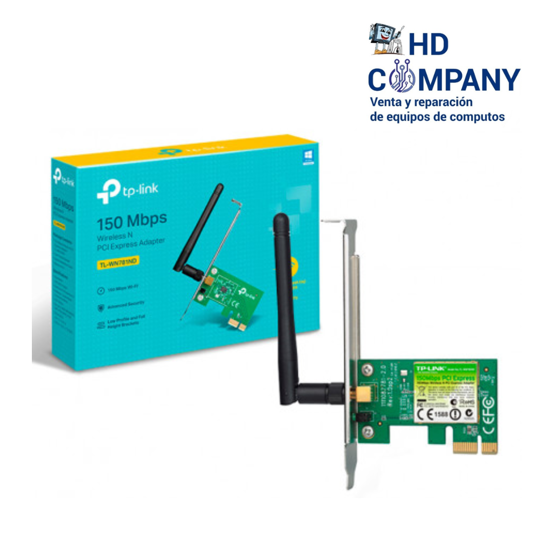Tarjeta de red Inalámbrico PCI Express N 150Mbps TL-WN781ND