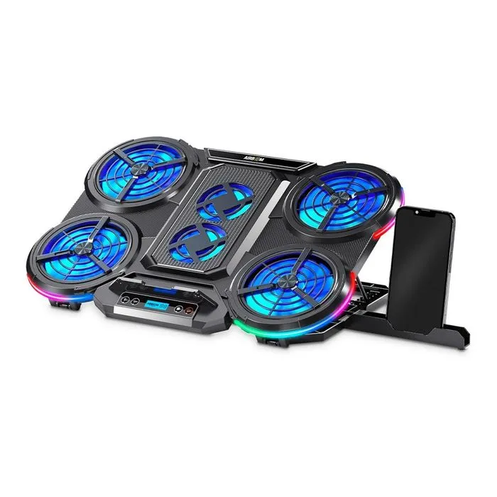Ventilador AIRBOOM GLACIAL 6 AB055 SOPORTE CELULAR 2FAN + 4FAN 10CM